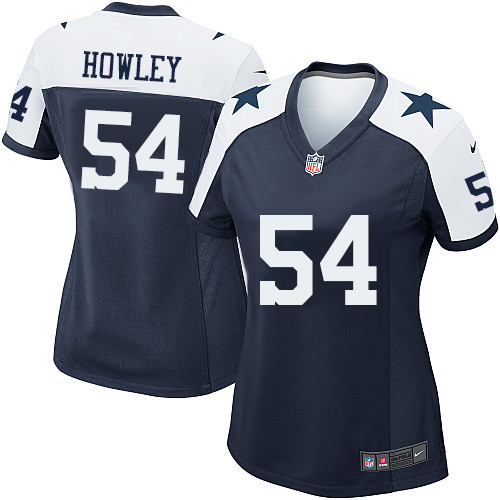 Women's Game Chuck Howley Nike Jersey Navy Blue Alternate - #54 Throwback NFL Dallas Cowboys
